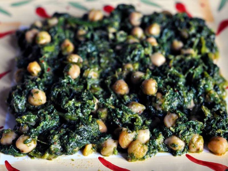 Gratin di ceci e foglia&nbsp;verde